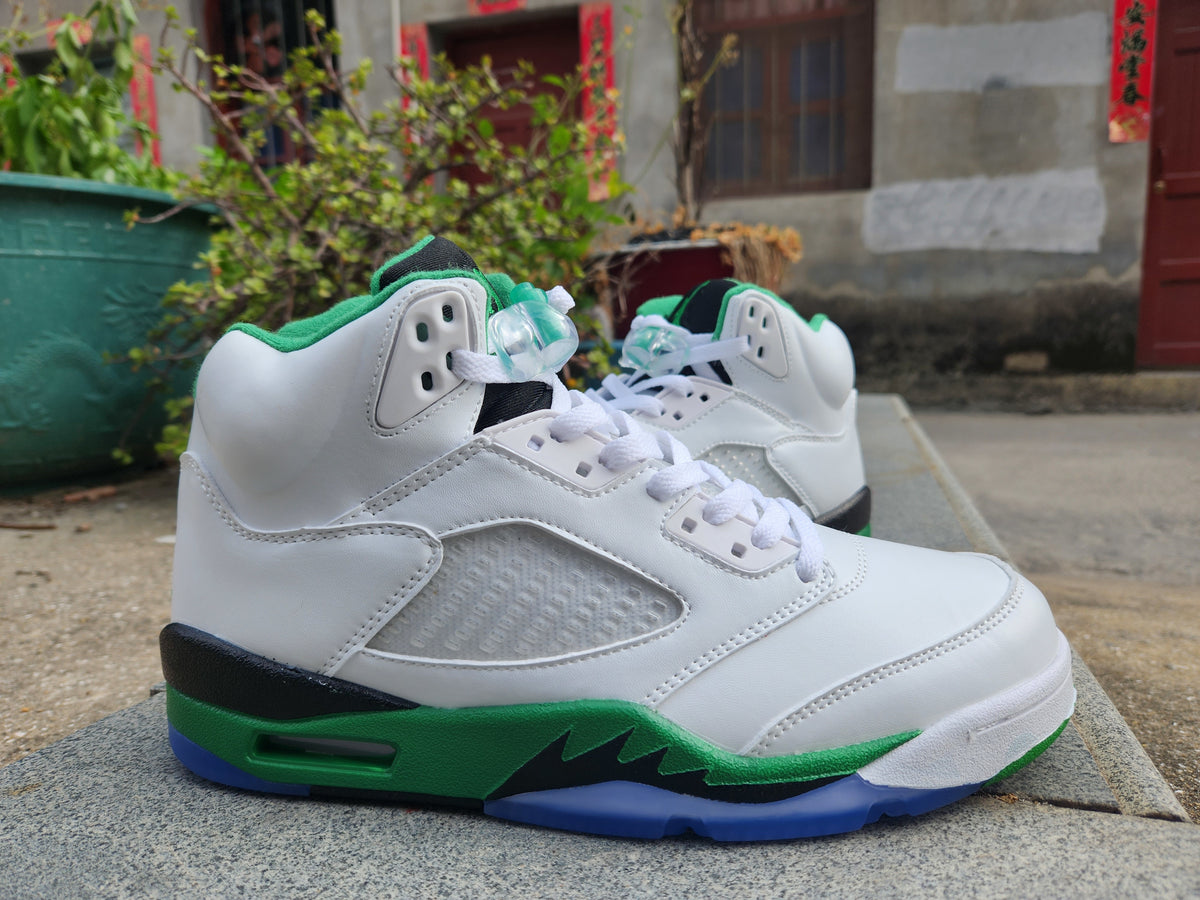 Sneakers, White Green Colorway, Lace Up Design, Casual Gift for Sneaker Fans