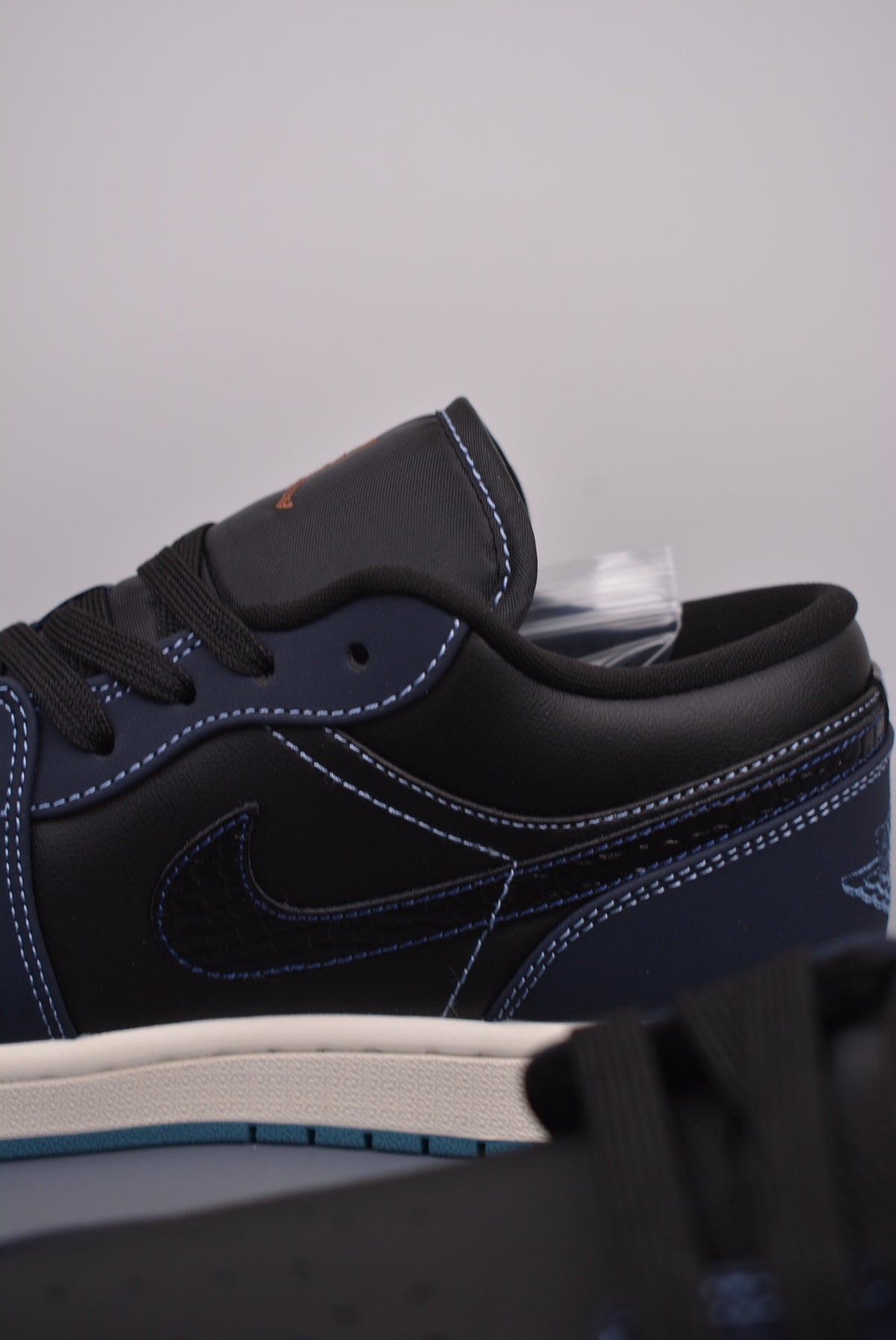 Retro Low Top Sneakers, Blue White Black Navy Colorway, Lace Up Design, Casual Gift for Sneaker Fans