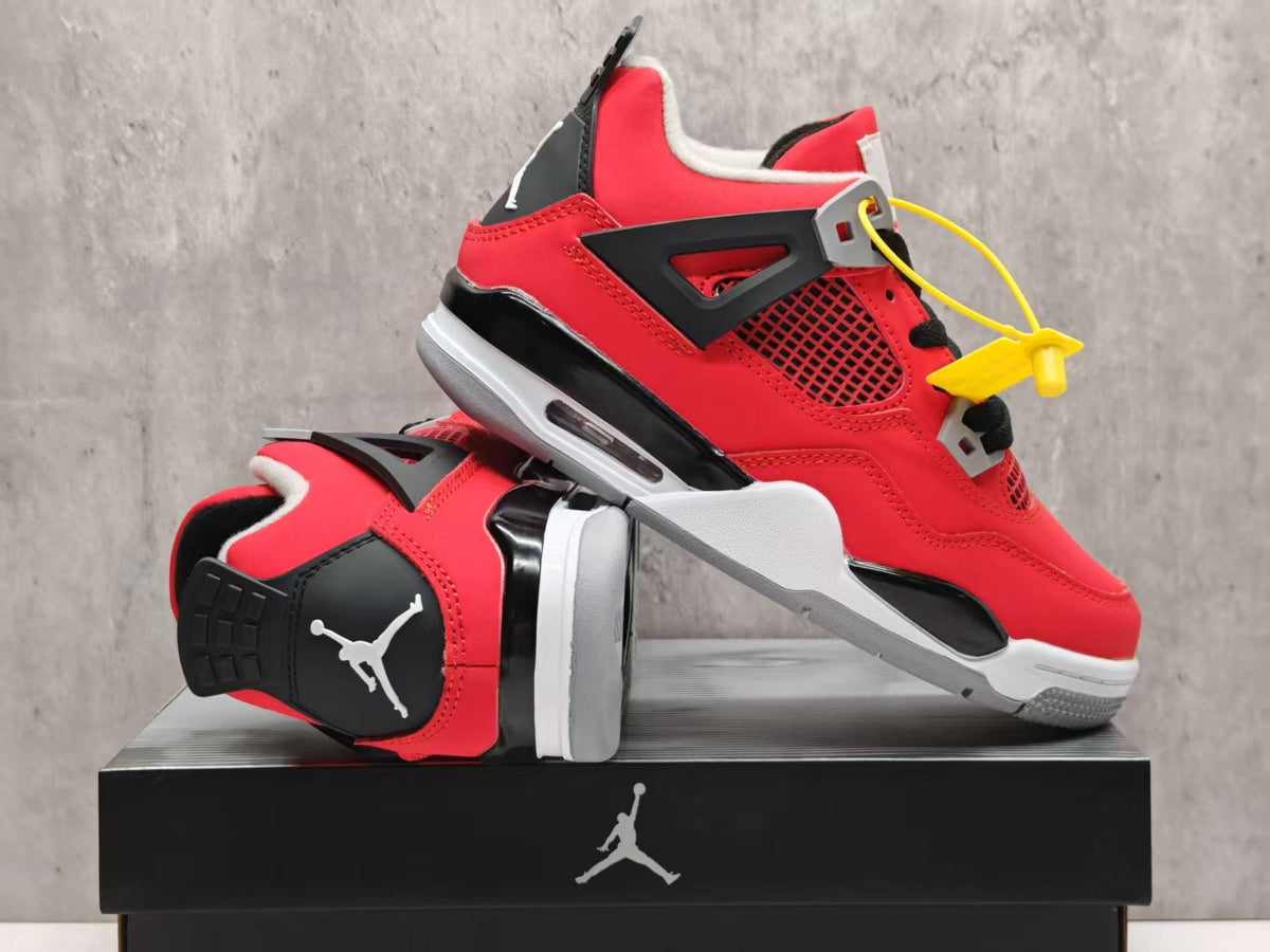 Mid Top Sneakers, Red Black Colorway, Lace Up Design, Casual Gift for Sneaker Fans