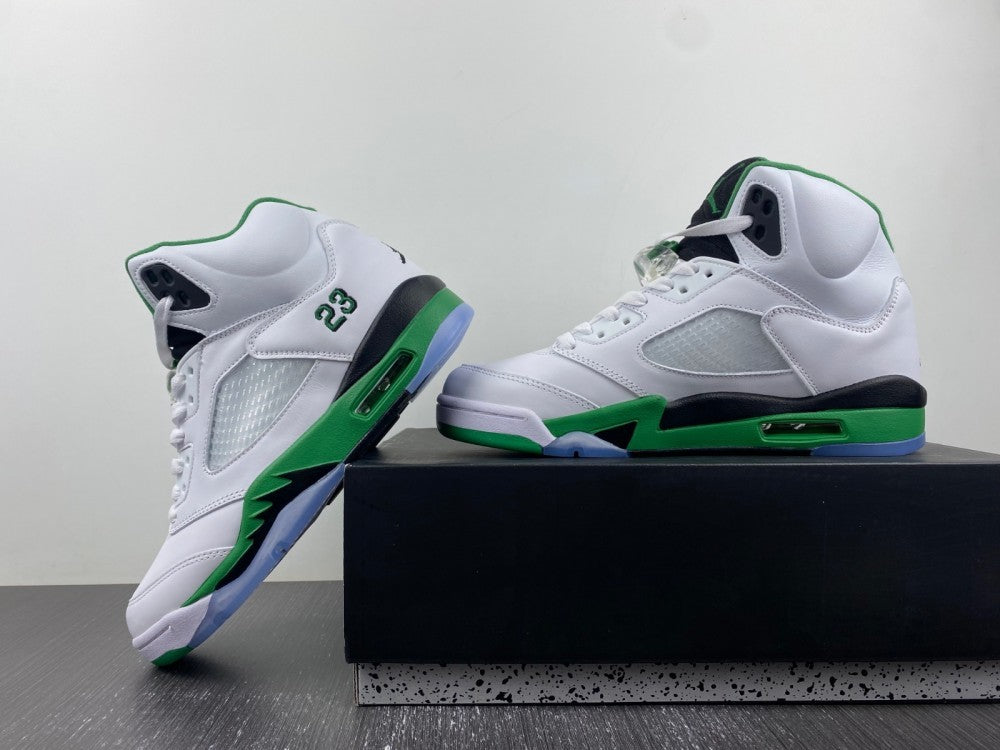 Sneakers, White Green Colorway, Leather Footwear, Lace Up Design, Casual Gift for Sneaker Fans