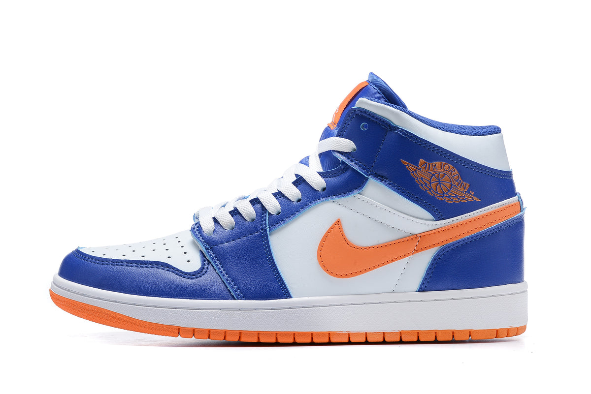Sneakers, Blue Orange Colorway, Lace Up Design, Casual Gift for Sneaker Fans