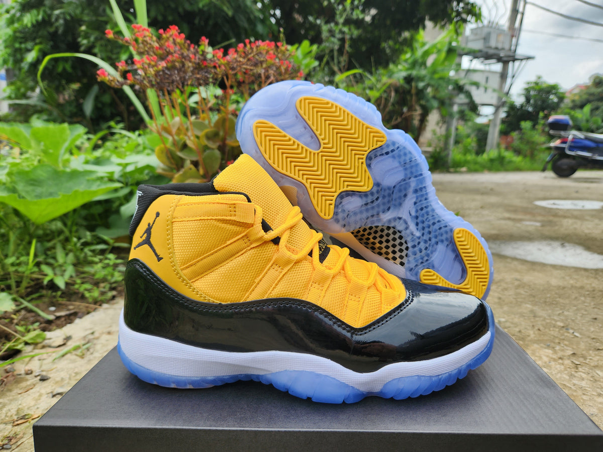Sneakers, White Black Yellow Colorway, Lace Up Design, Casual Gift for Sneaker Fans