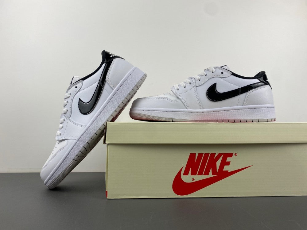 Low Top Sneakers, White Black Colorway, Lace Up Design, Casual Gift for Sneaker Fans