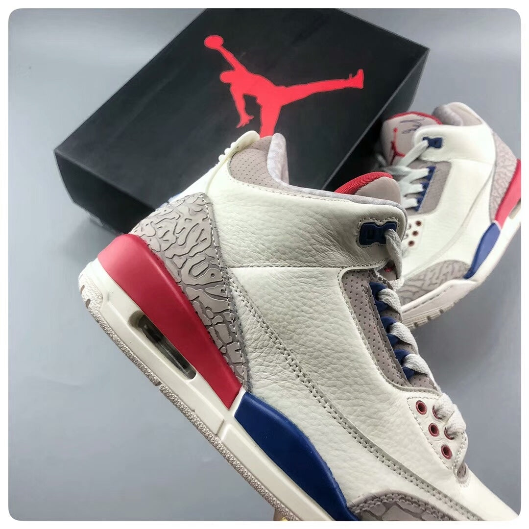 Sneakers, Cream Red Colorway, Lace Up Design, Casual Gift for Sneaker Fans