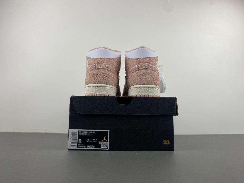 Mid Top Sneakers, White Pink Colorway, Lace Up Design, Casual Gift for Sneaker Fans