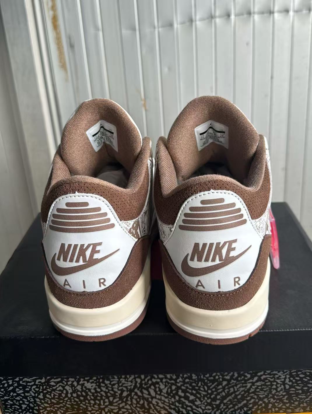 Low Top Sneakers, White Brown Colorway, Lace Up Design, Casual Gift for Sneaker Fans