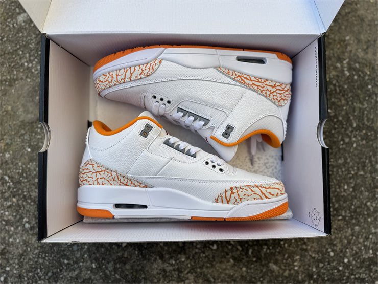Retro Low Top Sneakers, White Orange Colorway, Lace Up Design, Casual Gift for Sneaker Fans