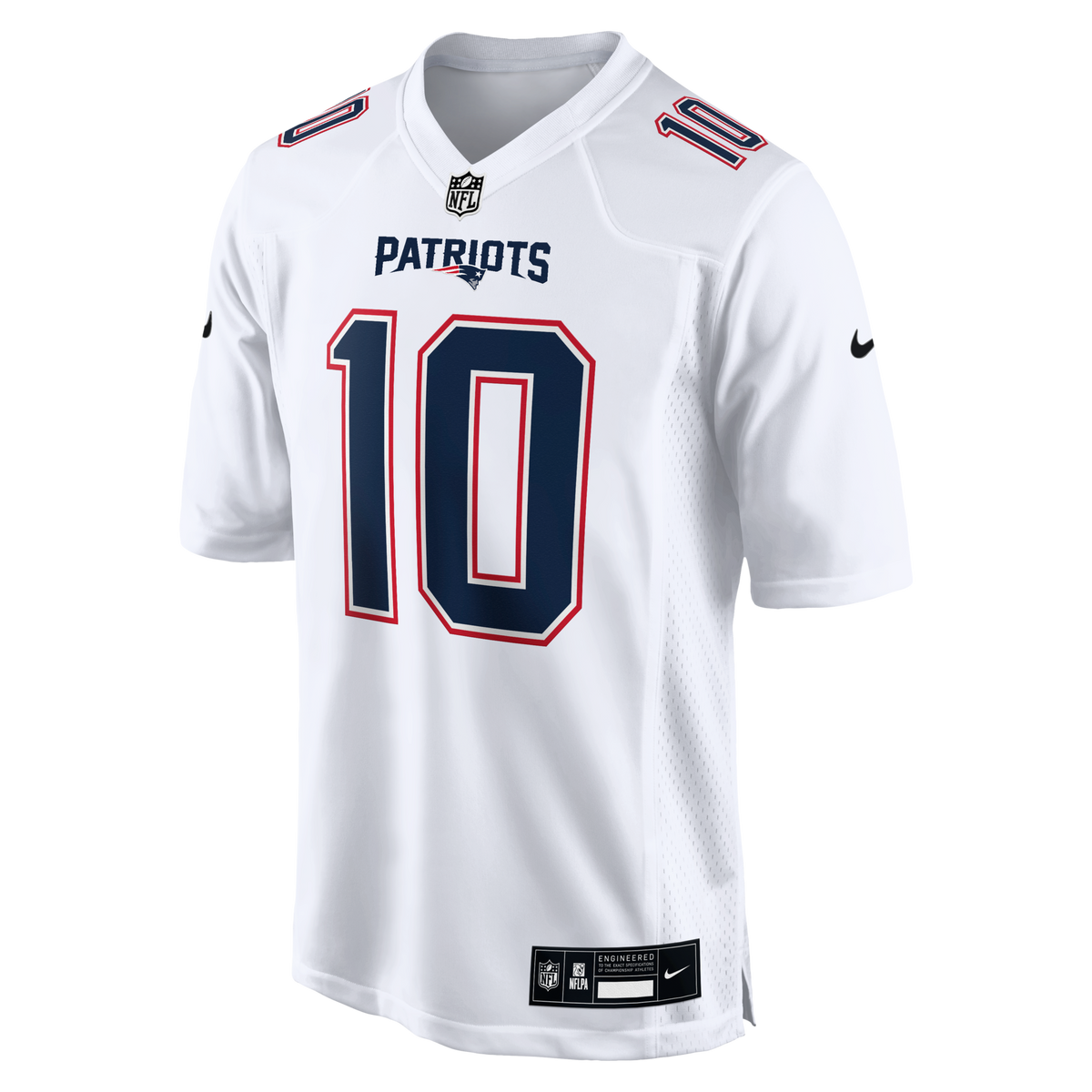 New England Patriots Drake Maye Tundra White Game Jersey