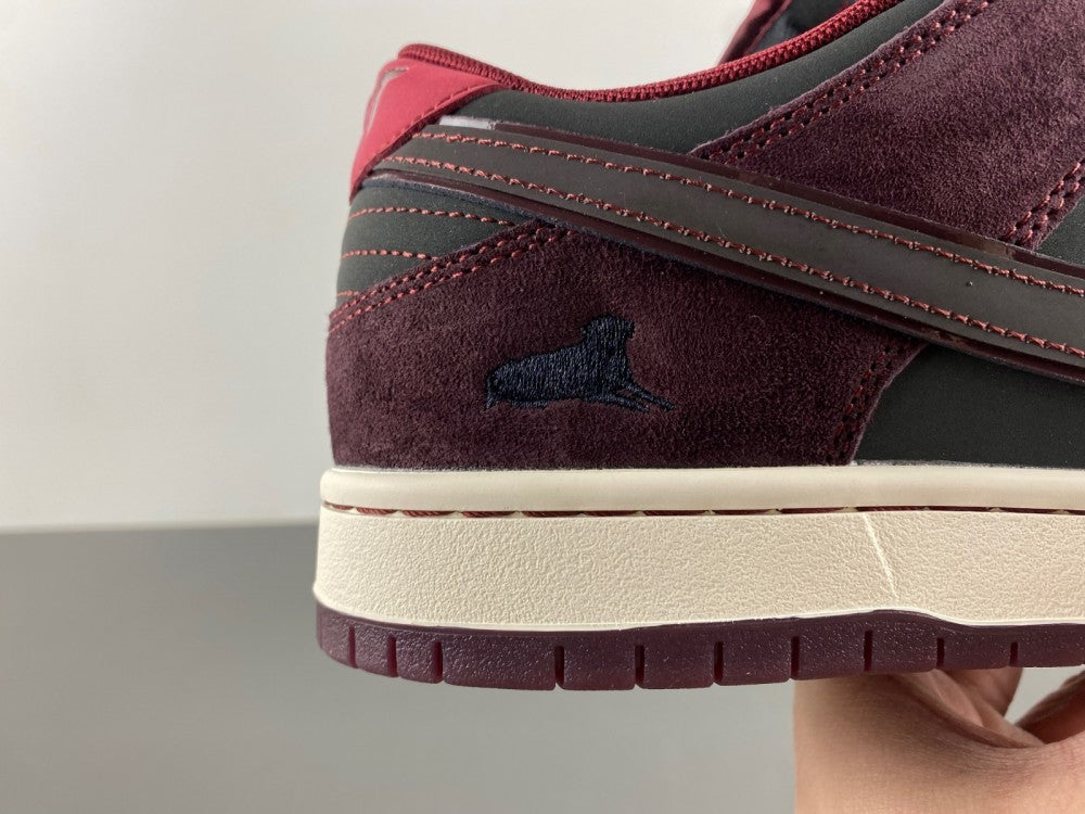 Low Top Sneakers, Burgundy Carbon Gray Colorway, Lace Up Design, Casual Gift for Sneaker Fans
