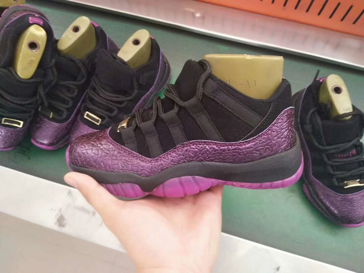 Low Top Sneakers, Black Purple Colorway, Lace Up Design, Casual Gift for Sneaker Fans