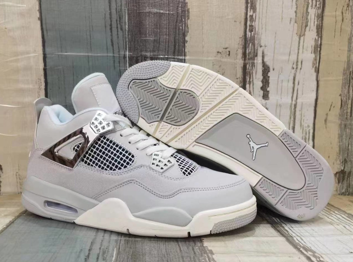 Sneakers, Gray Silver Colorway, Lace Up Design, Casual Gift for Sneaker Fans