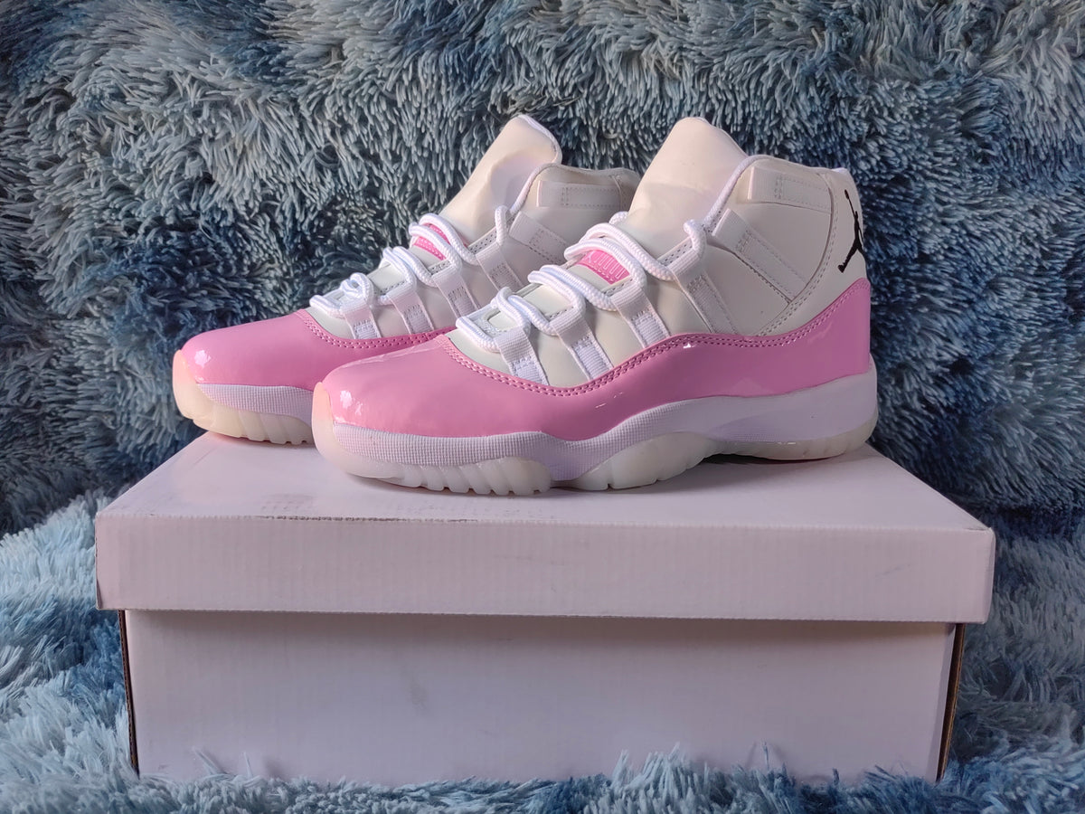 Low Top Sneakers, White Pink Colorway, Lace Up Design, Casual Gift for Sneaker Fans