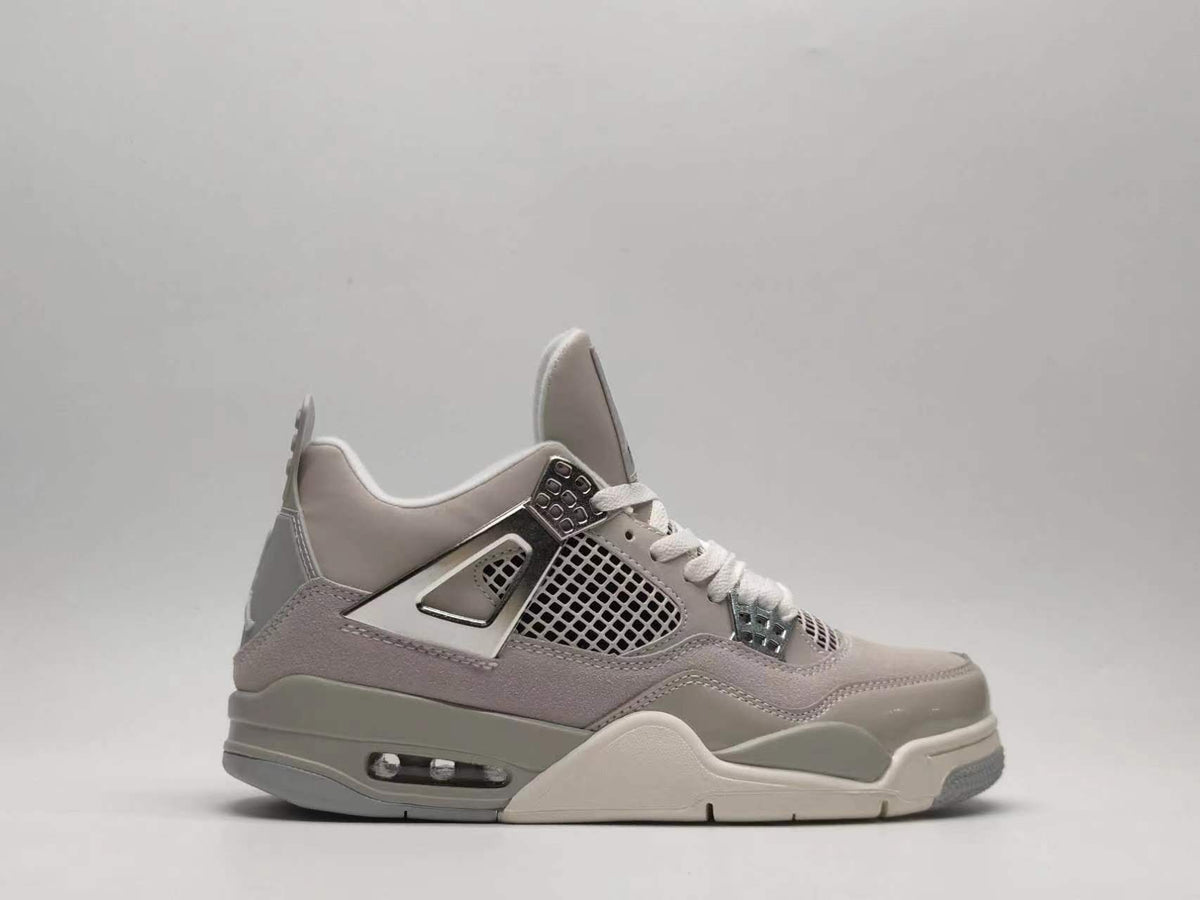 Sneakers, Silver Colorway, Metallic Finish, Lace Up Design, Casual Gift for Sneaker Fans