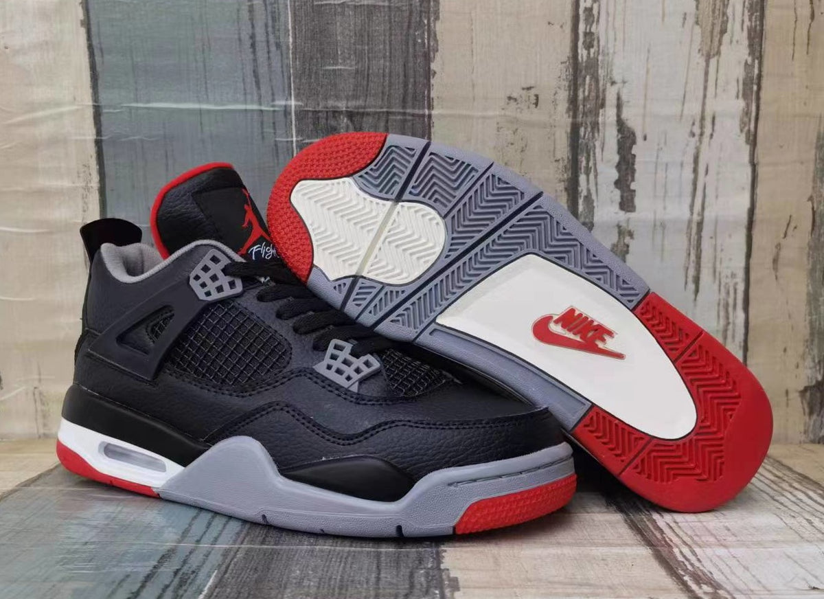 Sneakers, Black Red Gray Colorway, Lace Up Design, Casual Gift for Sneaker Fans