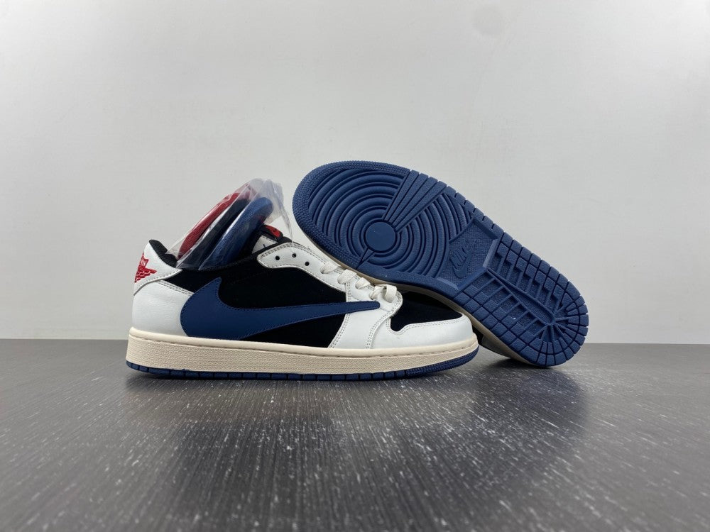 Low Top Sneakers, Blue White Black Colorway, Reverse Hook Design, Lace Up Design, Casual Gift for Sneaker Fans