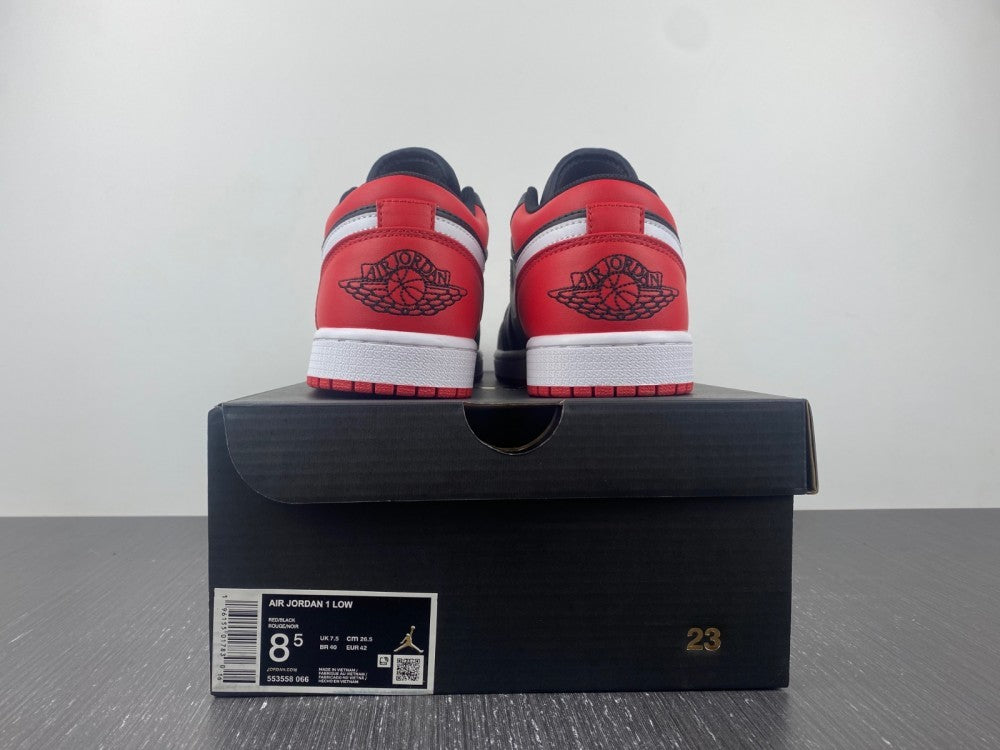 Low Top Sneakers, White Black Red Colorway, Lace Up Design, Casual Gift for Sneaker Fans