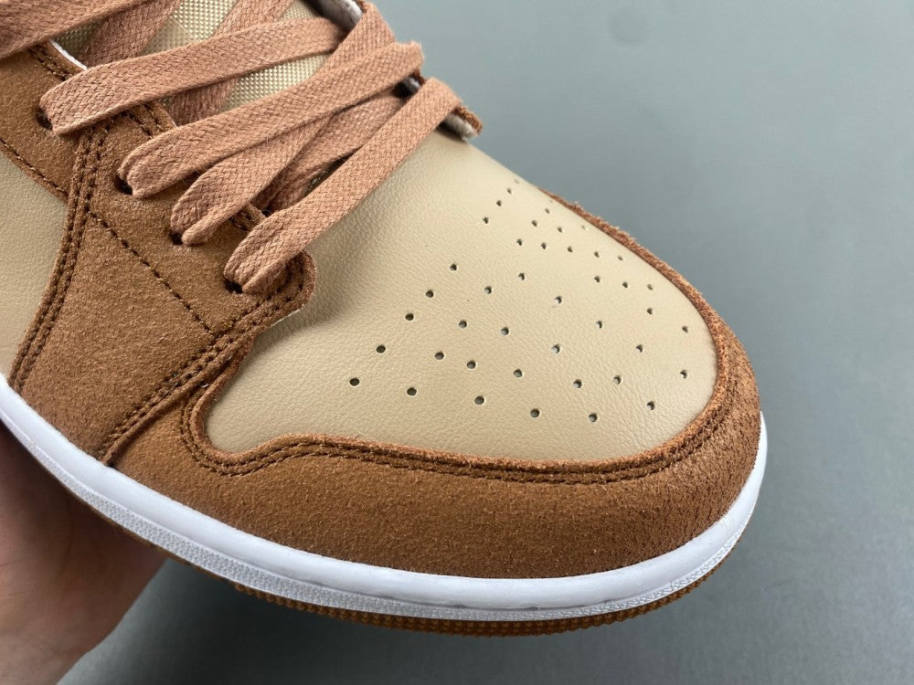 Low Top Sneakers, White Brown Colorway, Lace Up Design, Casual Gift for Sneaker Fans