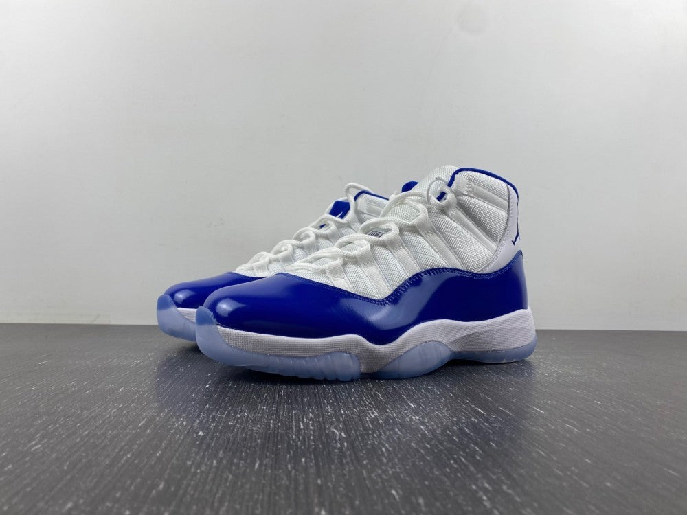 Sneakers, White Blue Colorway, Leather Footwear, Lace Up Design, Casual Gift for Sneaker Fans