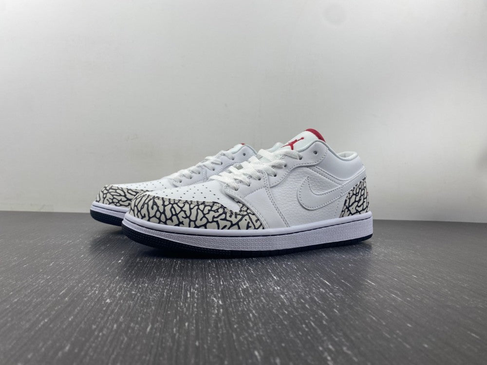 Low Top Sneakers, White Gray Colorway, Snake Pattern, Lace Up Design, Casual Gift for Sneaker Fans