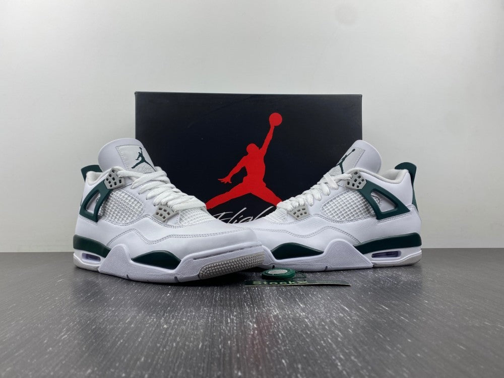 Low Top Sneakers, White Green Gray Colorway, Leather Footwear, Lace Up Design, Casual Gift for Sneaker Fans