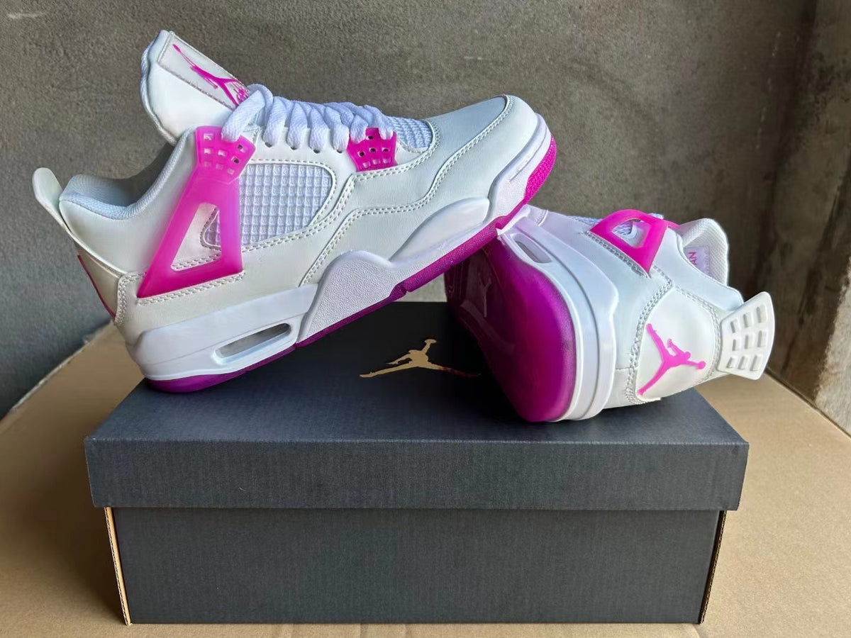 Mid Top Sneakers, White Pink Colorway, Lace Up Design, Casual Gift for Sneaker Fans