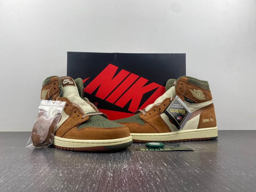 High Top Sneakers, Off White Green Brown Colorway, Lace Up Design, Casual Gift for Sneaker Fans