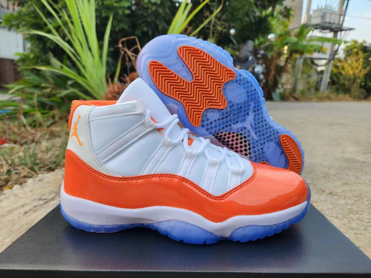 Sneakers, White Red Orange Colorway, Lace Up Design, Casual Gift for Sneaker Fans