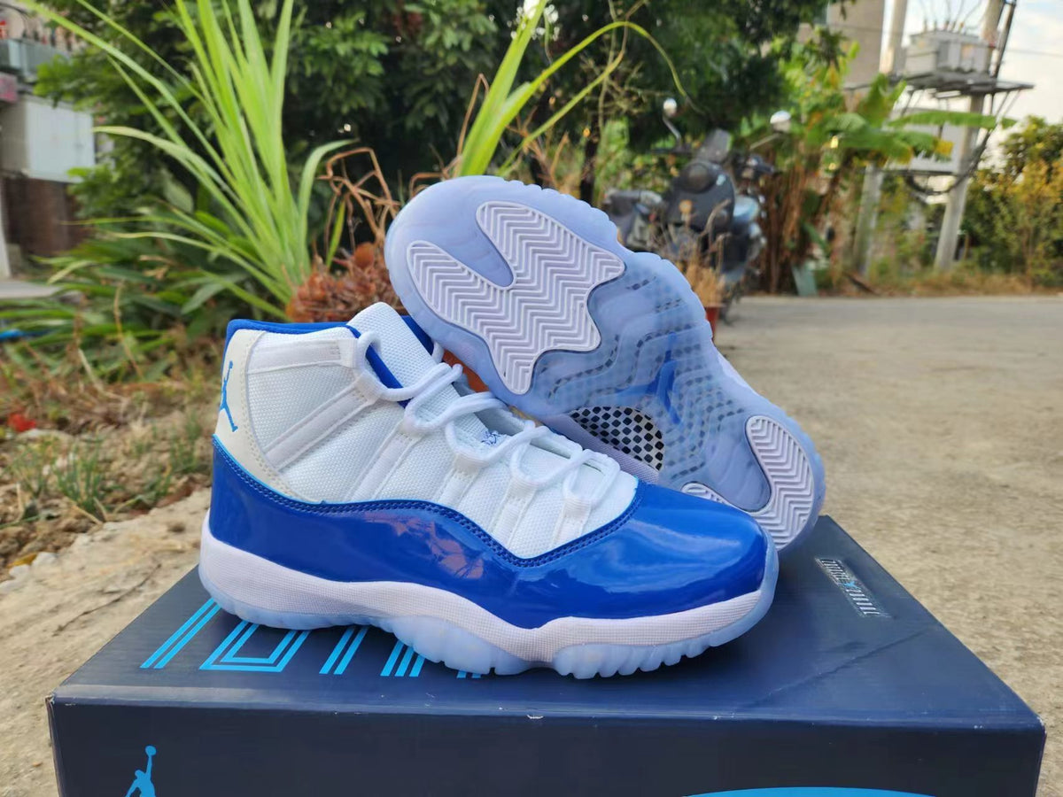 Sneakers, Royal Blue White Colorway, Lace Up Design, Casual Gift for Sneaker Fans