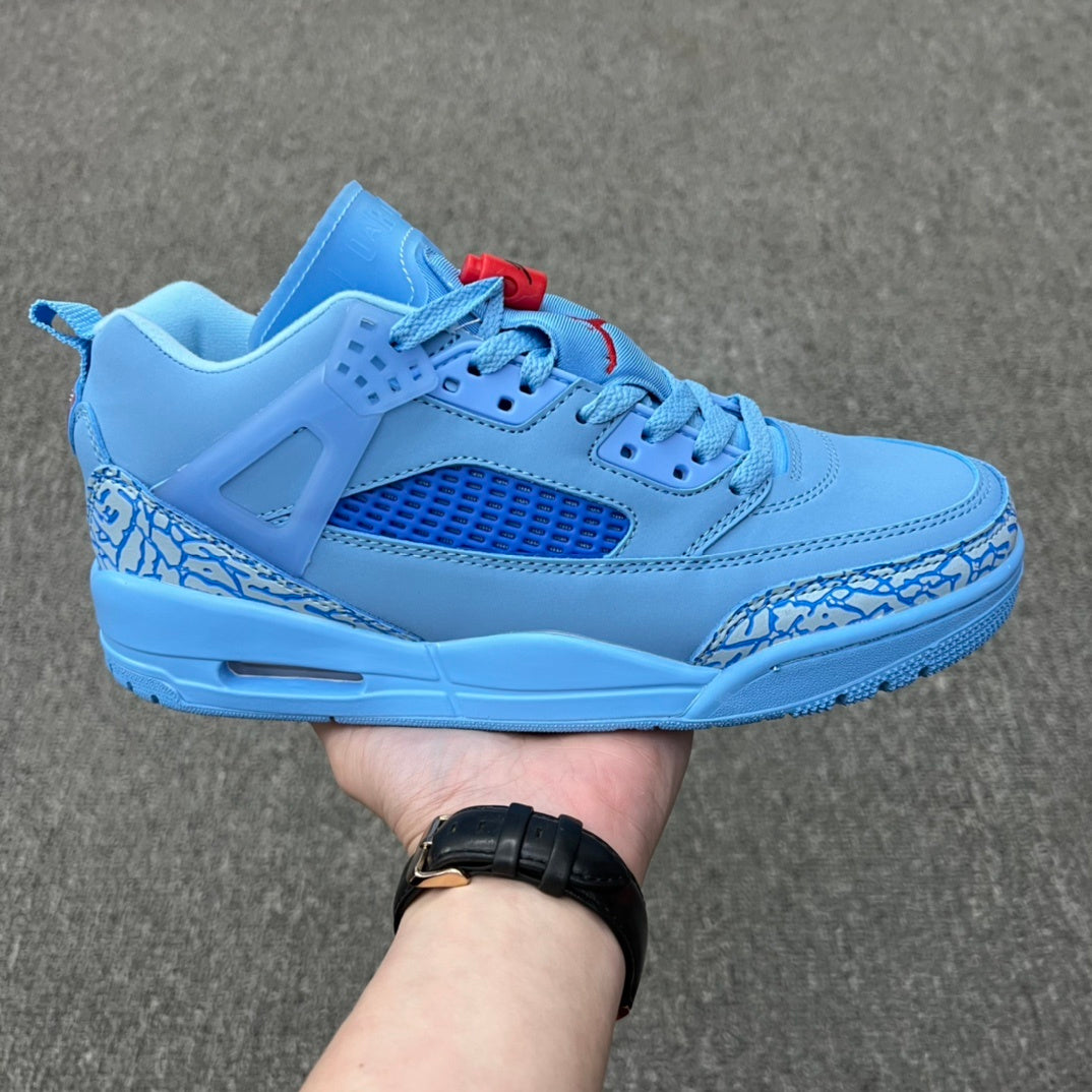 Low Top Basketball Shoes, Lake Blue Colorway, Lace Up Design, Casual Gift for Shoe Lovers