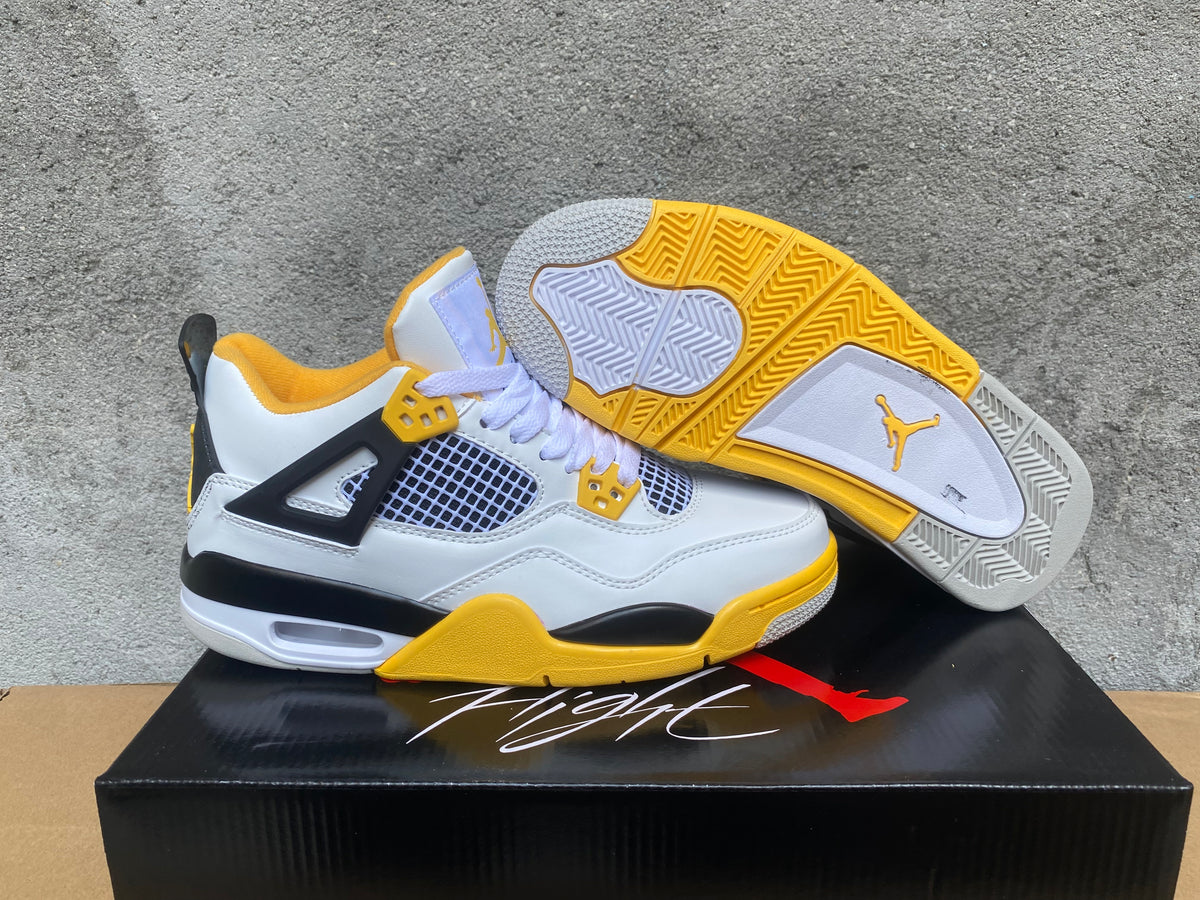 Sneakers, White Black Yellow Colorway, Lace Up Design, Casual Gift for Sneaker Fans