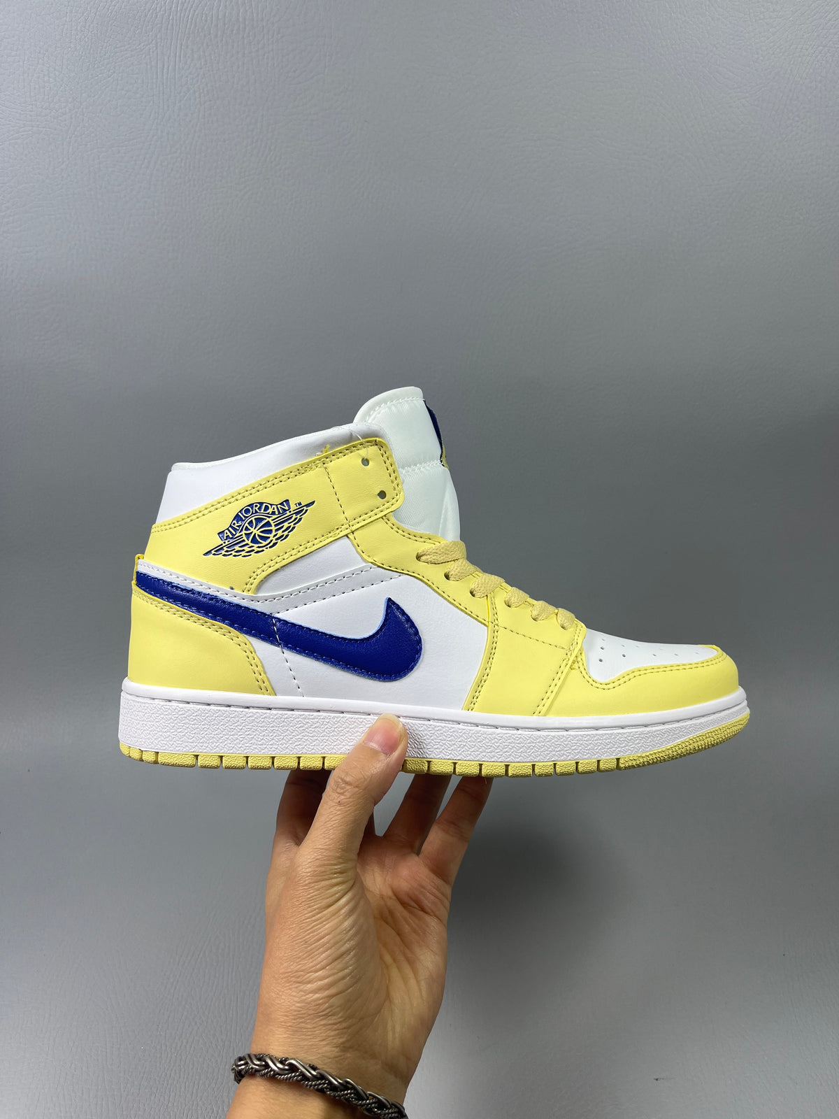 Sneakers, Yellow White Colorway, Lace Up Design, Casual Gift for Sneaker Fans