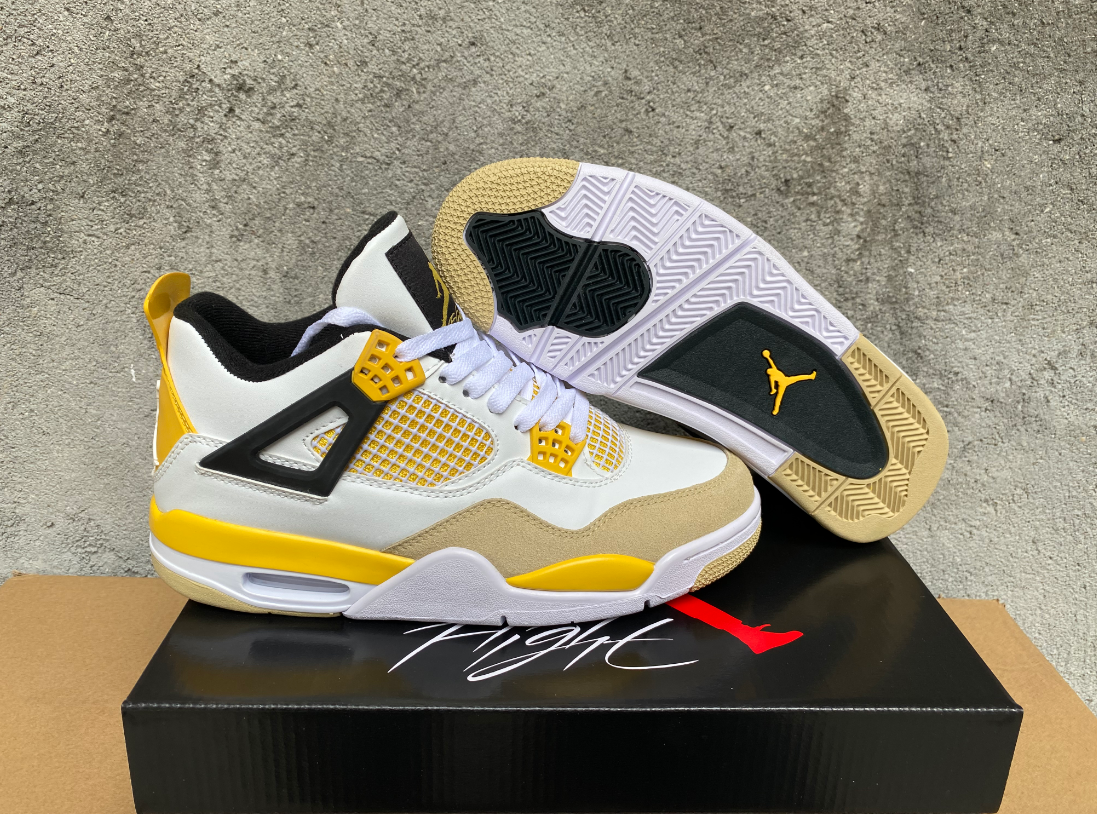 Sneakers, White Yellow Black Colorway, Lace Up Design, Casual Gift for Sneaker Fans