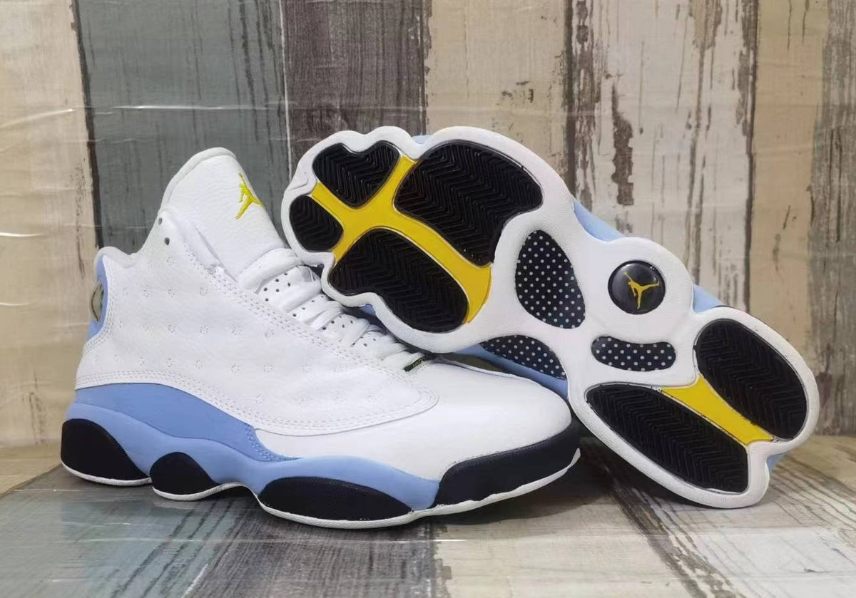 Sneakers, White Yellow Colorway, Lace Up Design, Casual Gift for Sneaker Fans