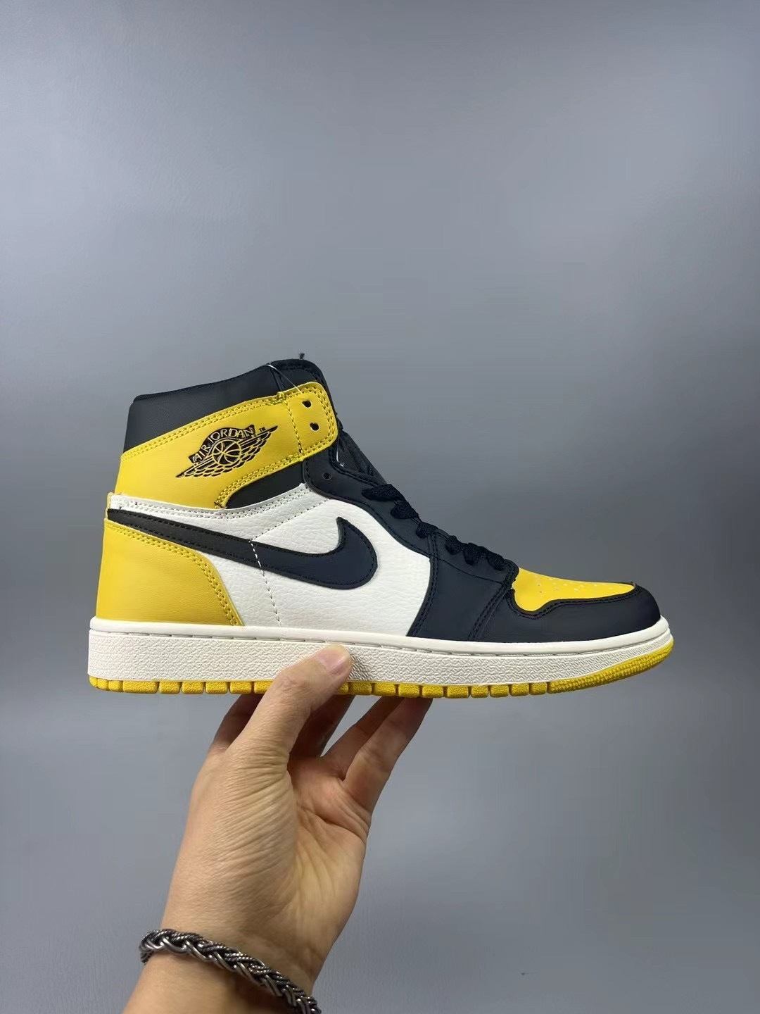 Sneakers, Black Yellow Colorway, Lace Up Design, Casual Gift for Sneaker Fans