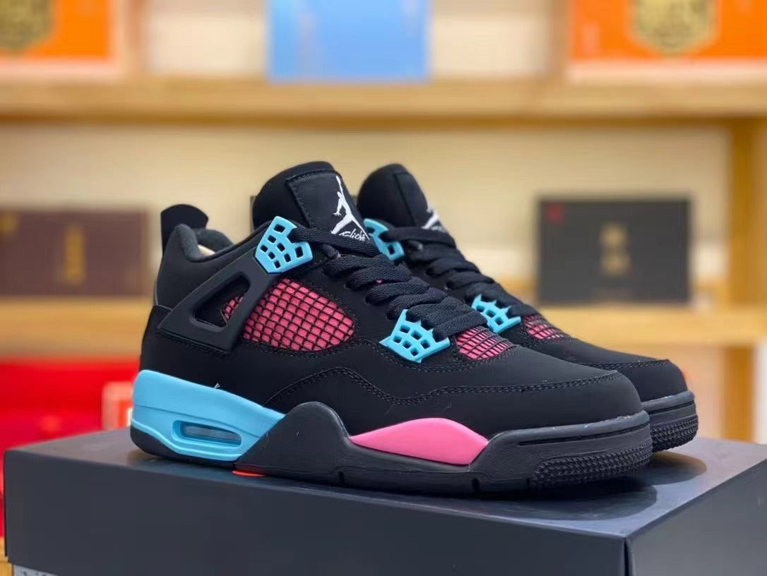 Sneakers, Blue Black Pink Colorway, Lace Up Design, Casual Gift for Sneaker Fans