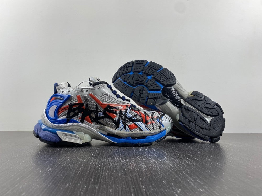 Low Top Sneakers, Blue Gray Colorway, Lace Up Design, Casual Gift for Sneaker Fans