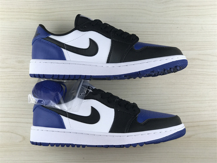 Low Top Golf Shoes, Blue Black White Colorway, Lace Up Design, Casual Gift for Shoe Lovers