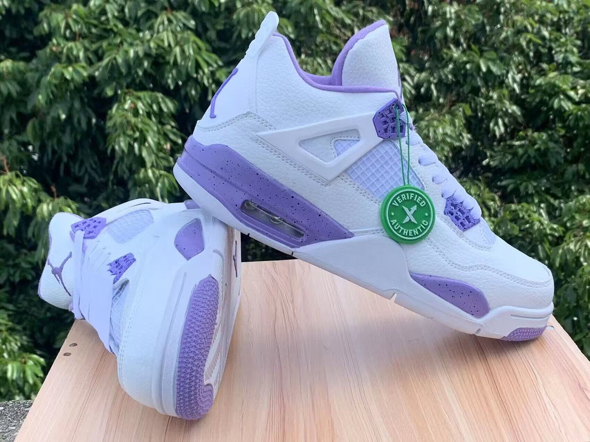 Sneakers, White Purple Colorway, Lace Up Design, Casual Gift for Sneaker Fans