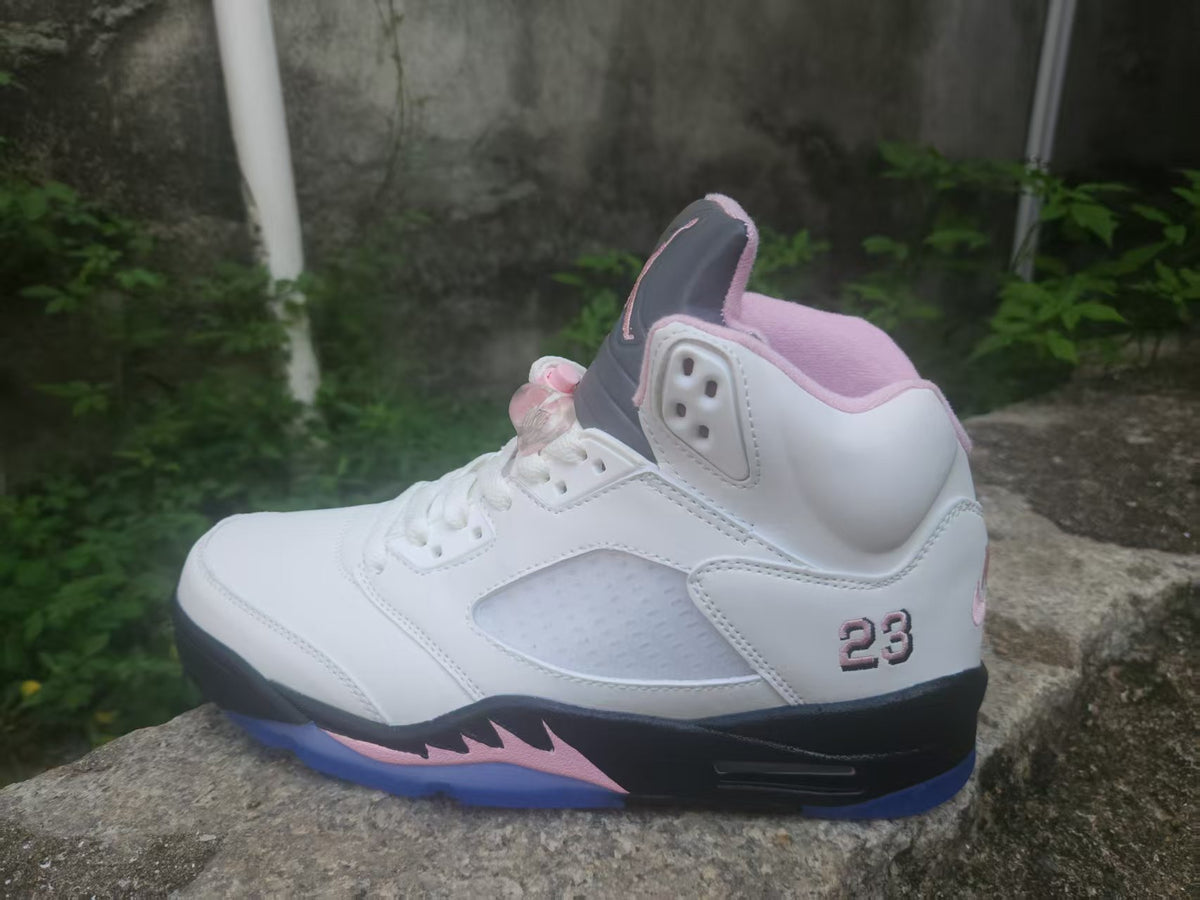 High Top Sneakers, Pink Colorway, Lace Up Design, Casual Gift for Sneaker Fans