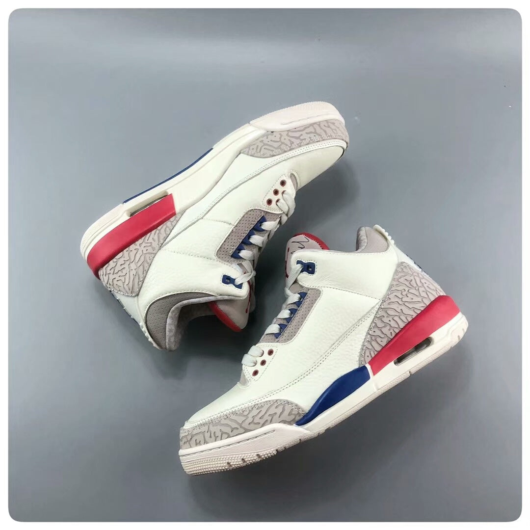 Sneakers, Cream Red Colorway, Lace Up Design, Casual Gift for Sneaker Fans