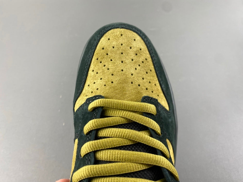 Low Top Sneakers, Army Green Yellow Colorway, Lace Up Design, Casual Gift for Sneaker Fans