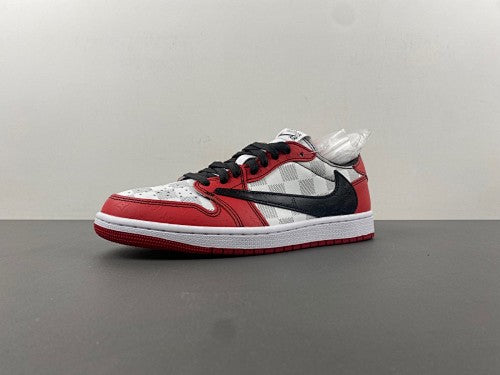 Low Top Sneakers, Red Colorway, Reverse Hook Design, Lace Up Design, Casual Gift for Sneaker Fans