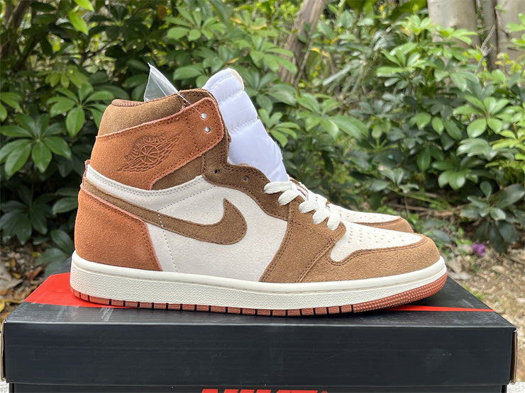 High Top Sneakers, White Brown Colorway, Lace Up Design, Casual Gift for Sneaker Fans