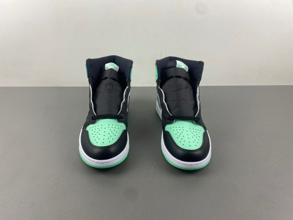 High Top Sneakers, Green Colorway, Glow in the Dark Detail, Lace Up Design, Casual Gift for Sneaker Fans