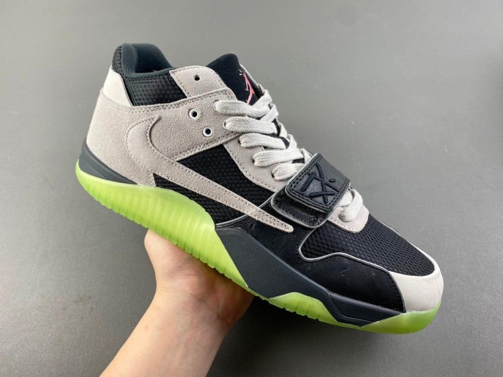 Low Top Sneakers, Neon Green Black Gray Colorway, Lace Up Design, Casual Gift for Sneaker Fans