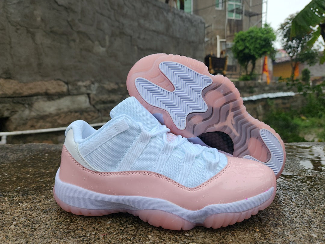 Low Top Sneakers, White Pink Colorway, Lace Up Design, Casual Gift for Sneaker Fans
