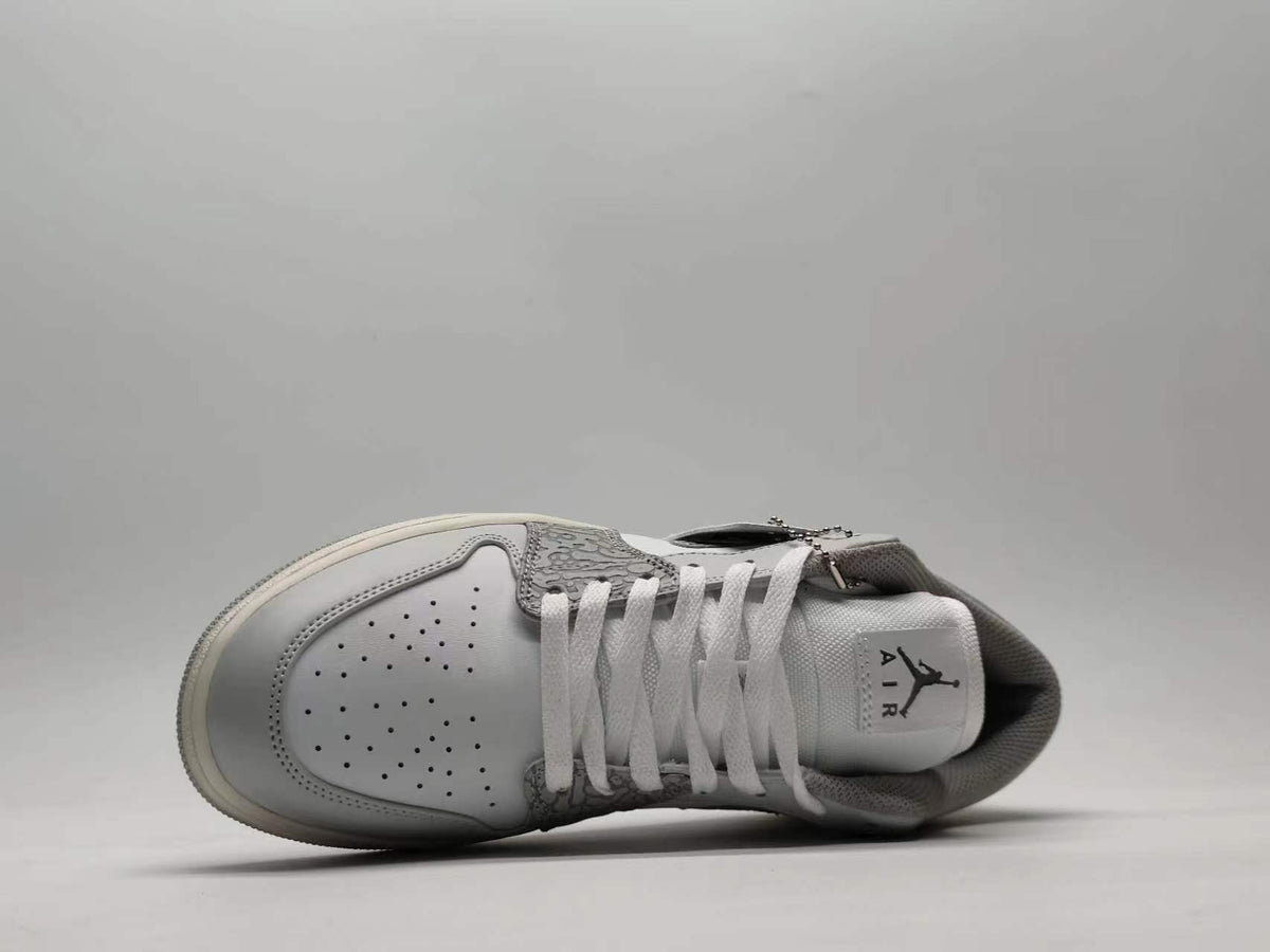 Low Top Sneakers, White Gray Colorway, Cracked Pattern, Lace Up Design, Casual Gift for Sneaker Fans