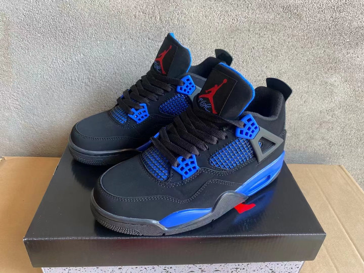 Mid Top Sneakers, Black Blue Colorway, Lace Up Design, Casual Gift for Sneaker Fans