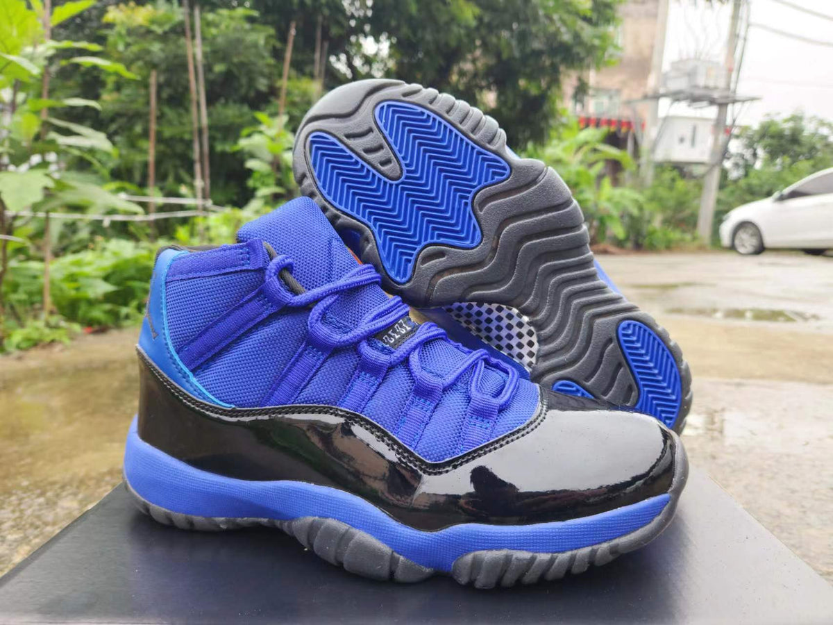 High Top Sneakers, Royal Blue Black Colorway, Lace Up Design, Casual Gift for Sneaker Fans