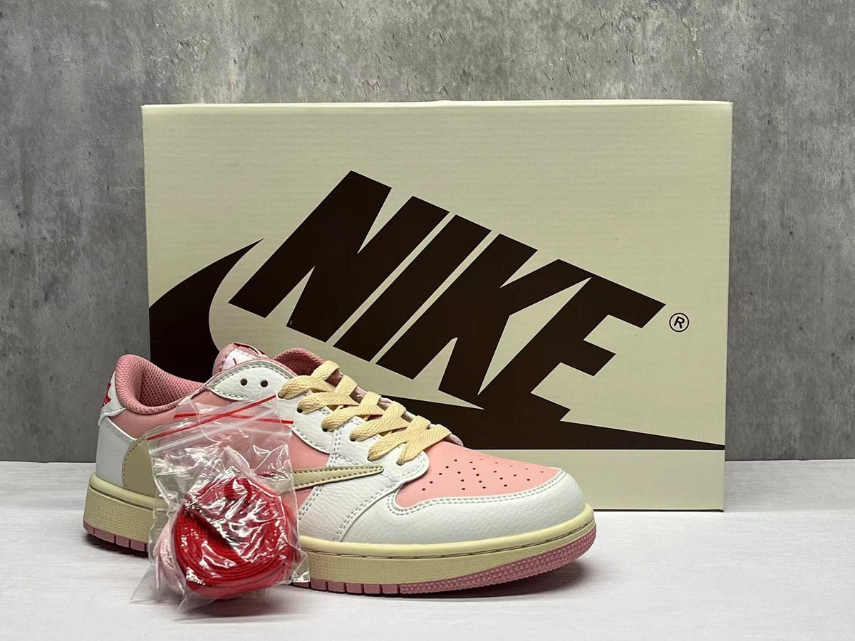 Low Top Sneakers, Pink Colorway, Reverse Hook Design, Lace Up Design, Casual Gift for Sneaker Fans